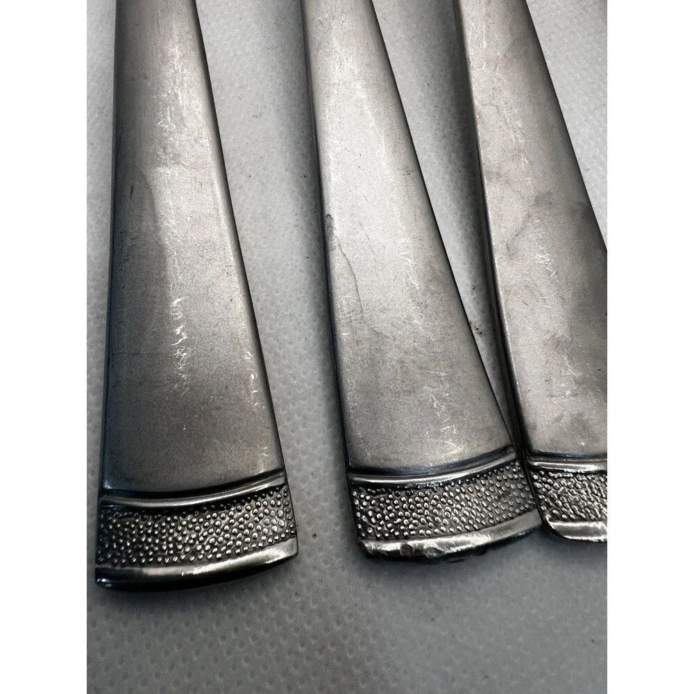 8 piece spoons forks Cambridge  Stainless Flatware Silverware gratitude sand